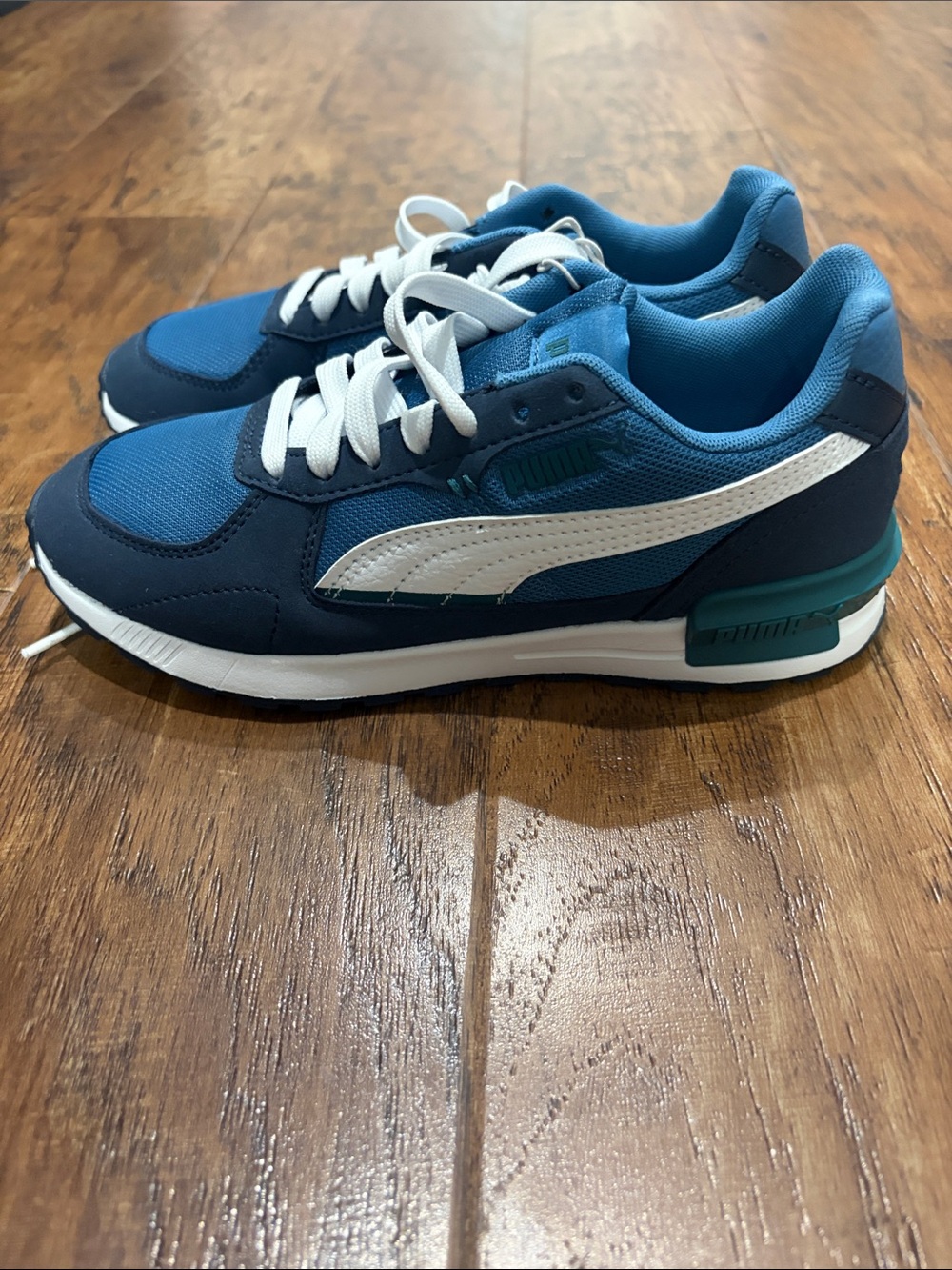 Puma Navy, Blue & Teal Retro Runner Sneakers boys 4